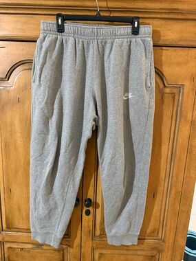 Nike Men's Grey Fleece Joggers- XL